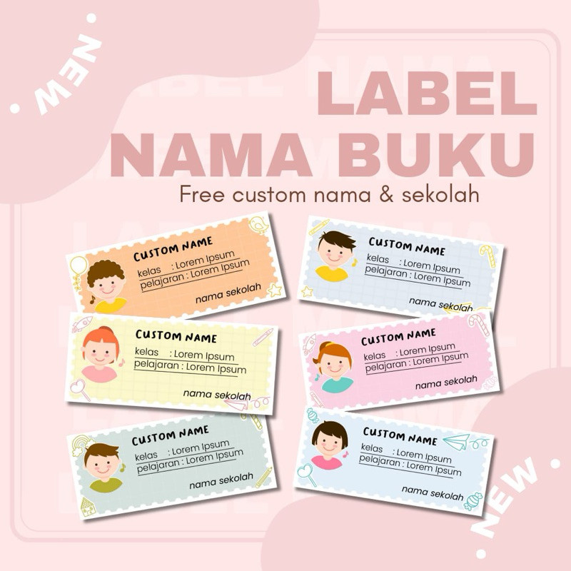 

SAYGIFT - ISI 20 PCS STIKER MAPEL desain terbaru estetik Stiker Nama Buku Pelajaran Custom - Label Nama Custom Mapel Sekolah - Stiker Buku Nama