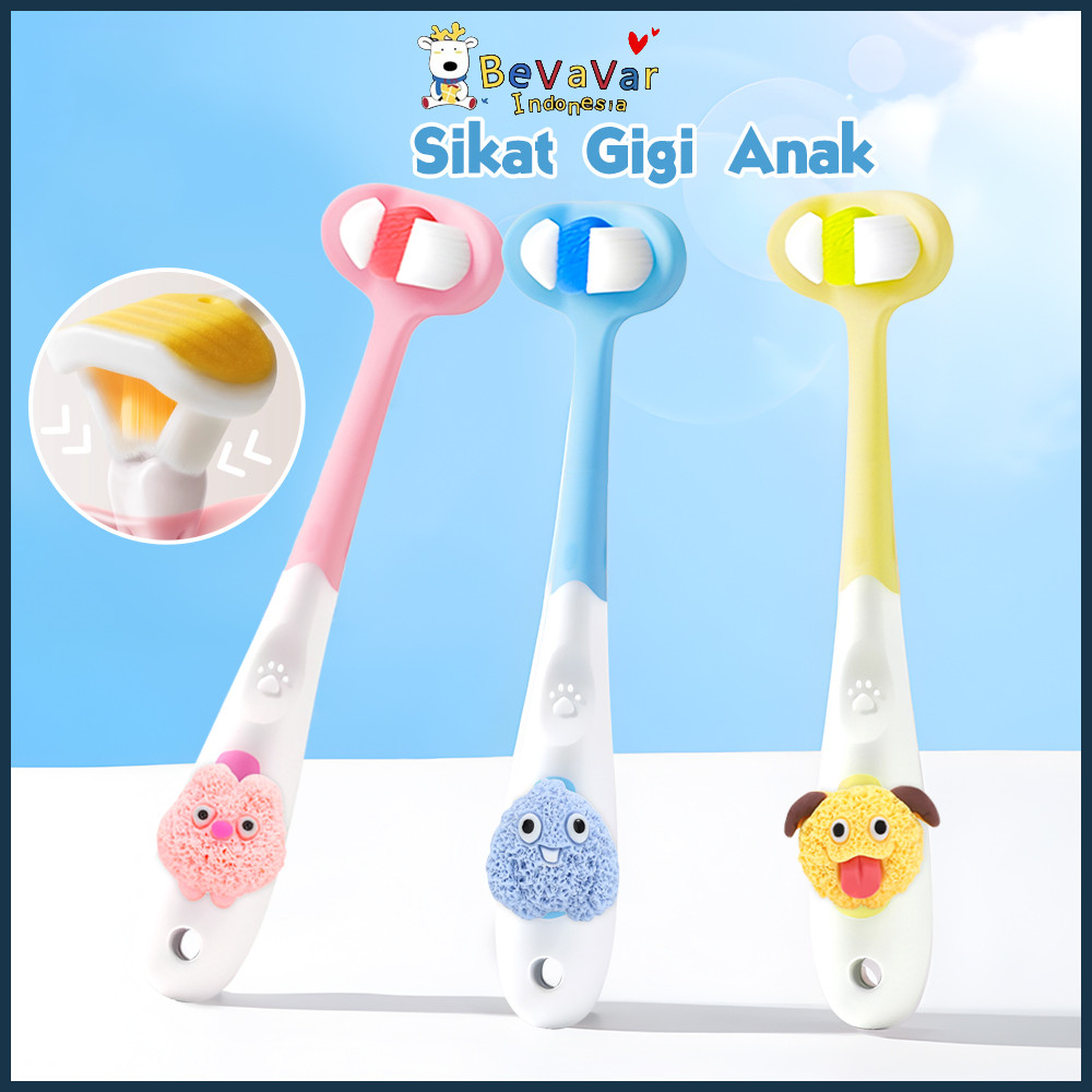 Bevavar Sikat Gigi Bayi Anak Gosok Gigi Lembut Bayi Training Toothbrush