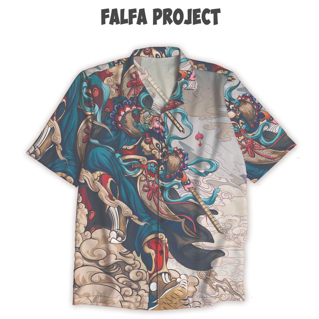 FALFA Kemeja Bong Yakuza Style Fashion Print | FP67