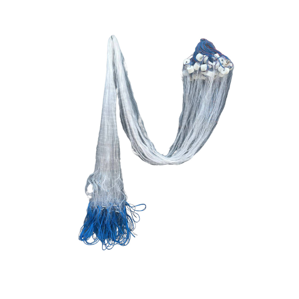 Jaring ikan siap pakai satu lapis tinggi 2,5m panjang 50m pemberat timah jaring ikan murah jaring ik