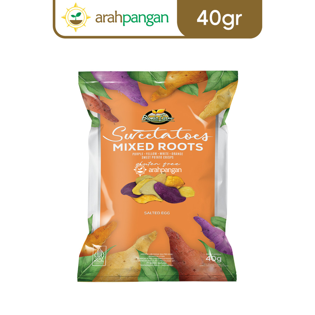 

Sweetatoes Keripik Ubi MIX SALTED EGG Bionic Farm 40gr