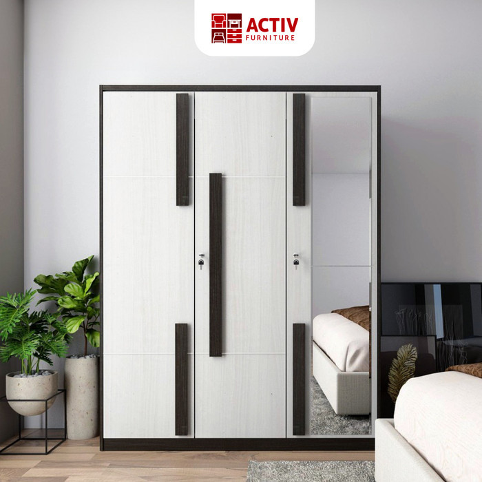 Lemari Pakaian / Lemari 3 Pintu / Lemari Minimalis Kofi LP 305 - JABODETABEK ONLY