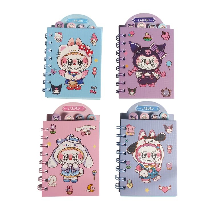 

NB SPIRAL A6 SH-FL606 / NOTEBOOK MINI LABUBU 70 LEMBAR NOTEBOOK SPIRAL A6