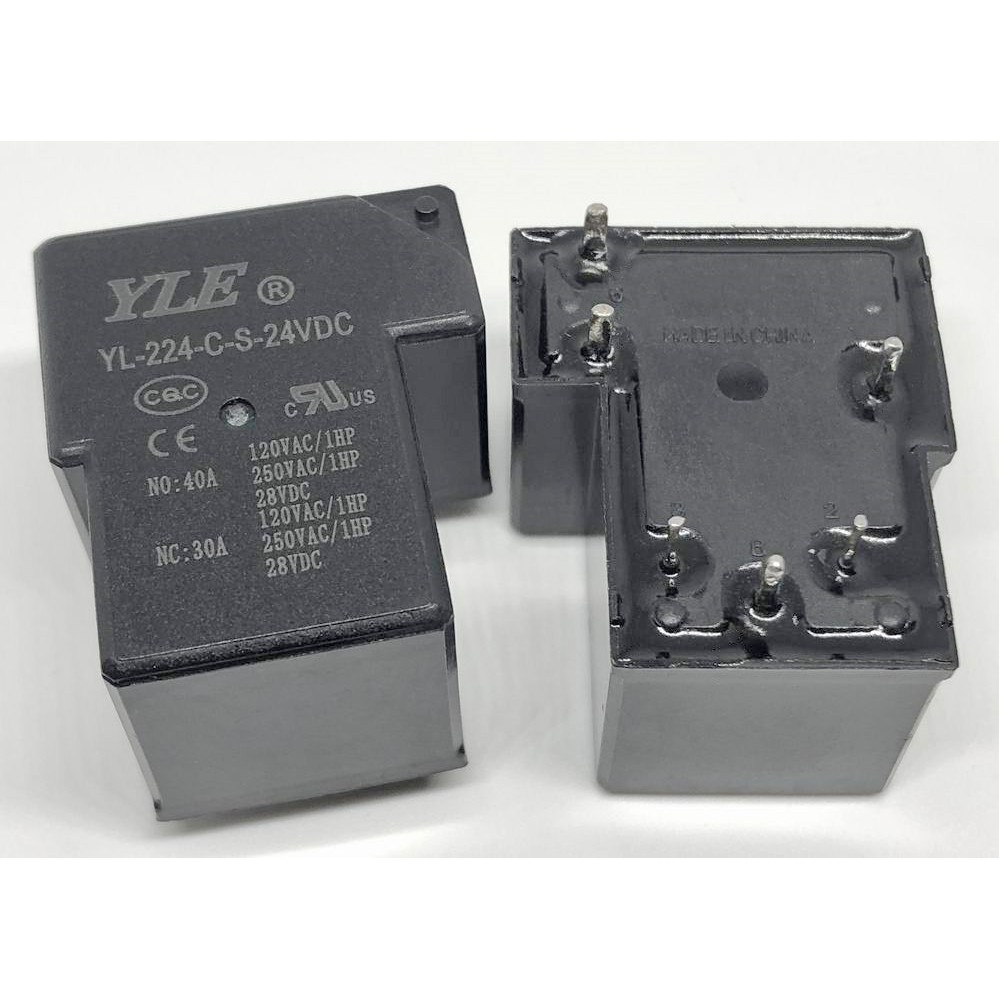 New YL-224-C-S-12VDC ; YL-224-C-S-24VDC ; (T90-1C-6P-12V/24V-40A) Relay 6 pins