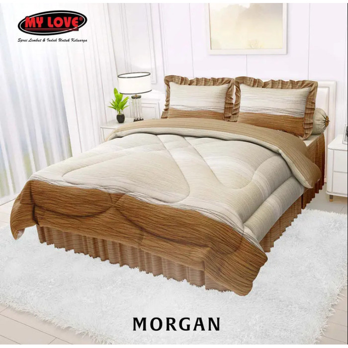 SET BAD COVER DAN SPREI MY LOVE RUMBAI KING UK 180x200x30 - MOTIF - MORGAN BAW