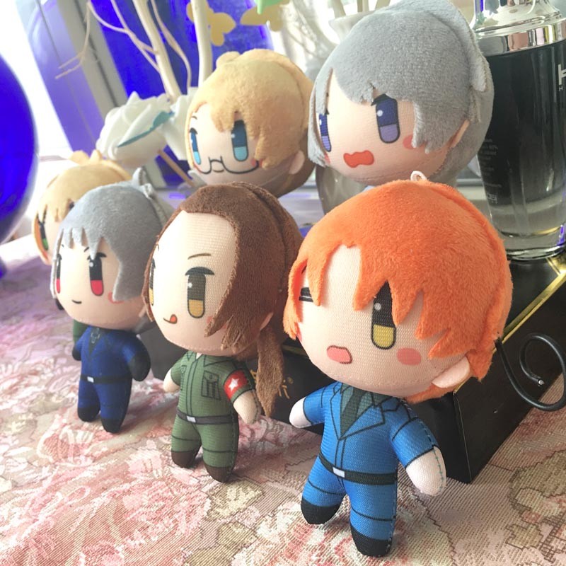 Hetalia Axis Plush Anime Cosplay Pendant Keychain Cute Figure Cartoon Soft Stuffed Doll Kids Birthda