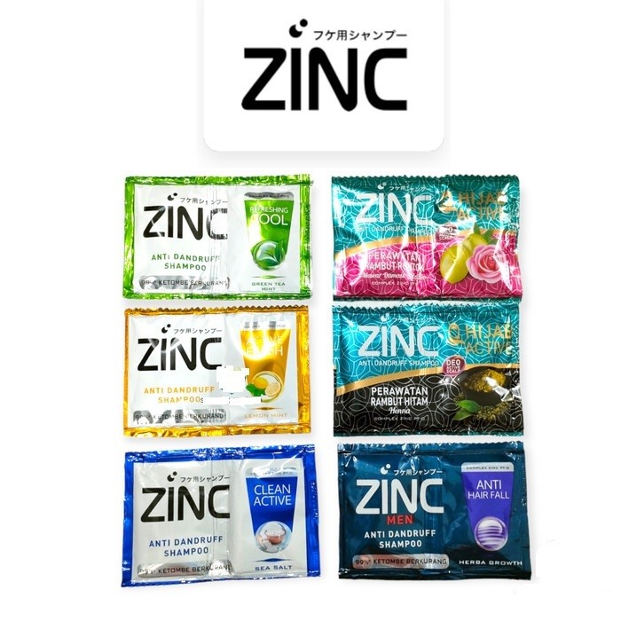 LAPAK LARIS SHAMPO ZINC SACHET 1 RENCENG ISI  SACHET / SHAMPO ANTI KETOMBE ZINC-HIJAB