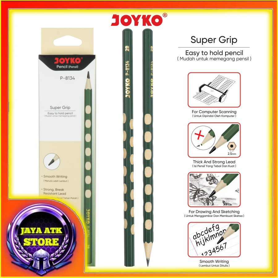 

Pensil Super Grid P-8134 Pensil Belajar Menulis Ecer