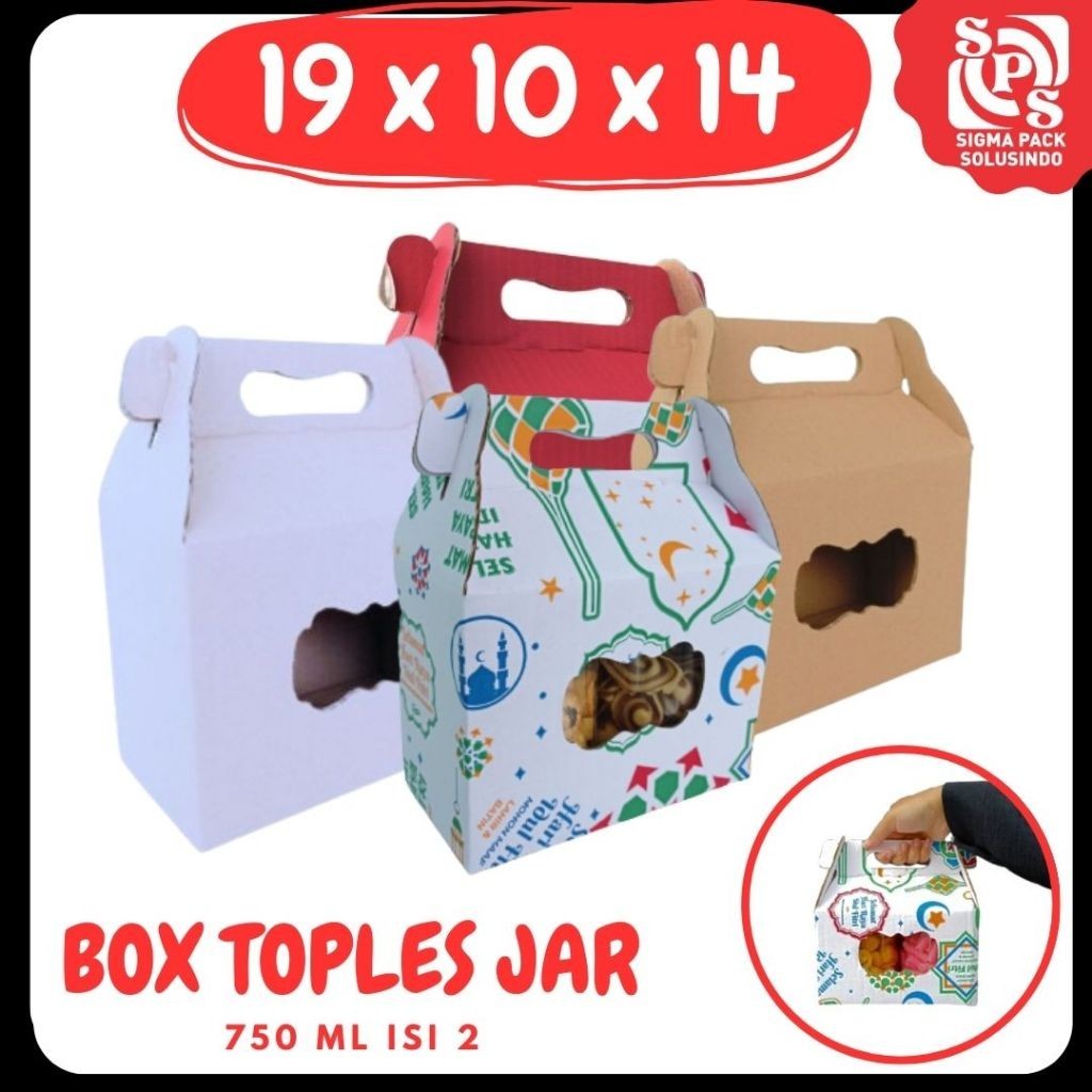 

Box Jinjing Kuker 19x10x14 Jinjing Jar (KUKER TOPLES JAR 750 ml ISI 2) Box Jinjing Kardus Toples Tabung Lebaran Idul Fitri Hampers Polos/Motif MEDIAKIT IDN