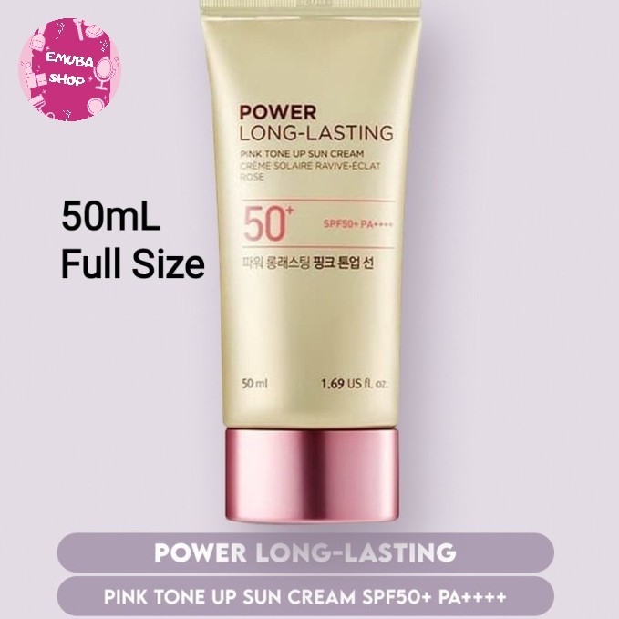 The Face Shop Power Long Lasting Pink Tone Up Sun Cream Sample - 50ml