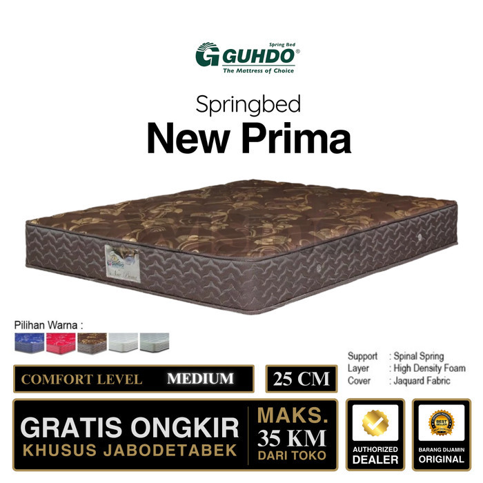 Kasur Springbed Guhdo New Prima T25 Coklat 100x200 100 x 200