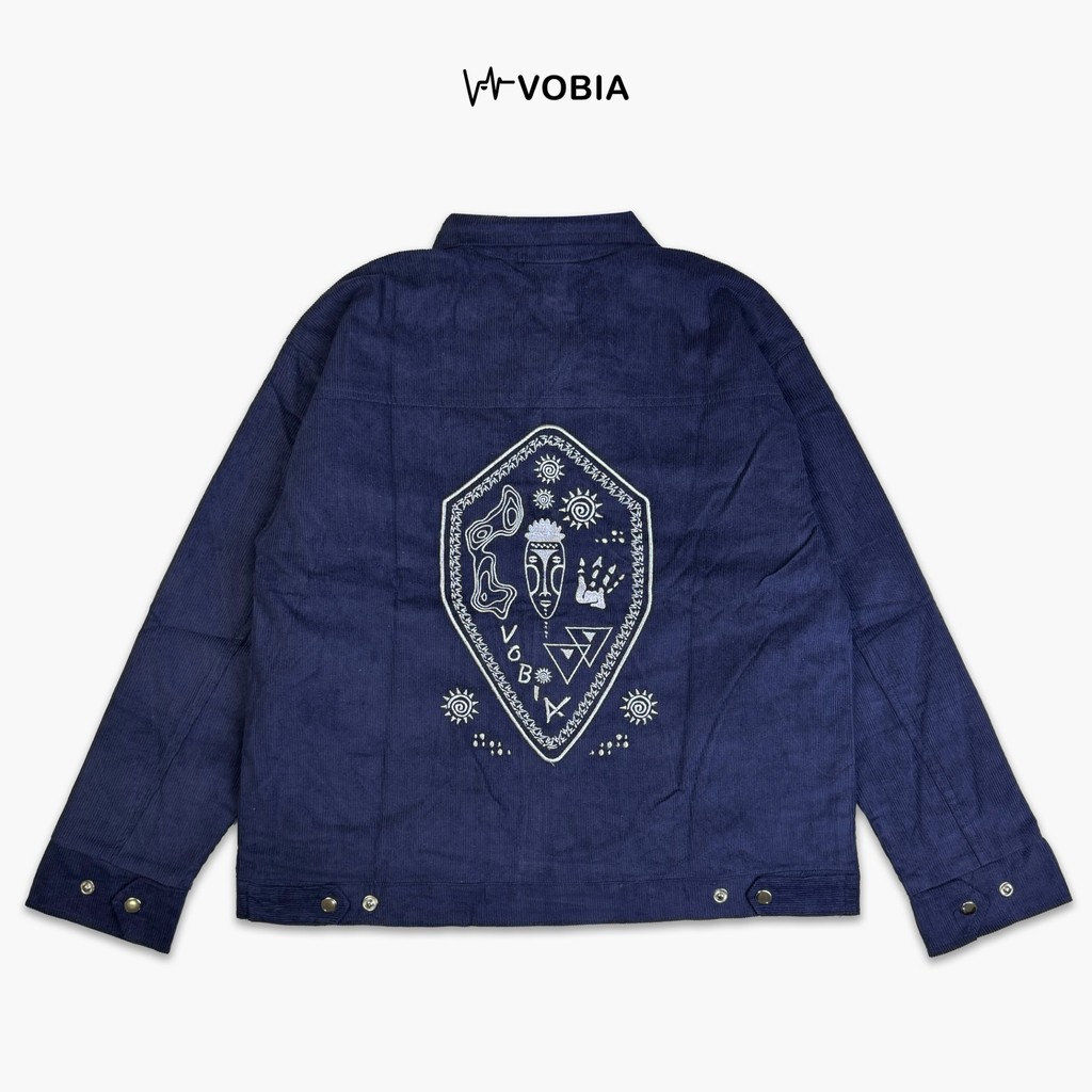 Vobia Work Jacket Boxy Corduroy - Saka Navy