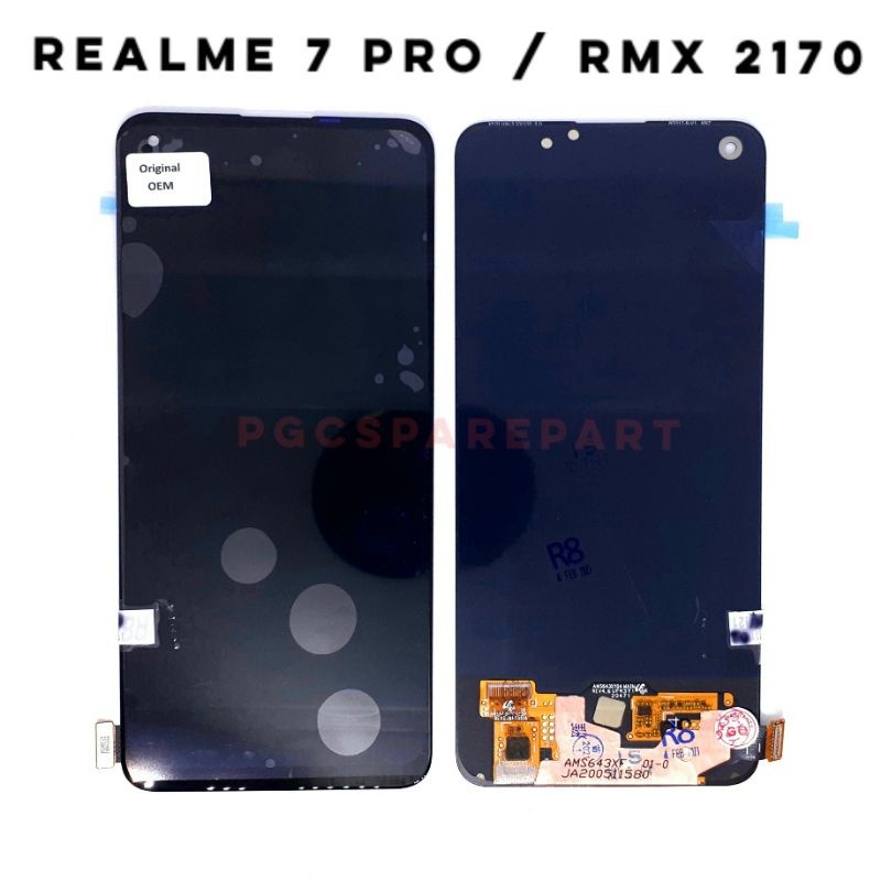 Original OEM LCD Touchscreen Fullset Realme 7 Pro - RMX2170