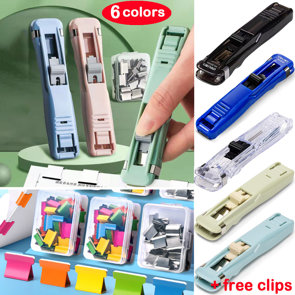 

50pcs Paper Pusher Clips Set Binder Clips Paper Clamps for Office School Document Organizer Portable Clip Stapler Not Harm Paper