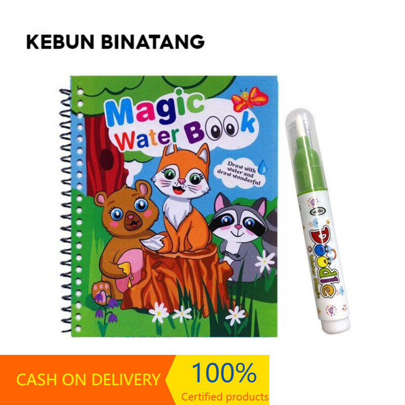 

CASH ON DELIVERY Buku Gambar Mewarnai / Magic Water Book / Buku Mewarnai Anak / Mainan Edukasi Anak / Buku Warna