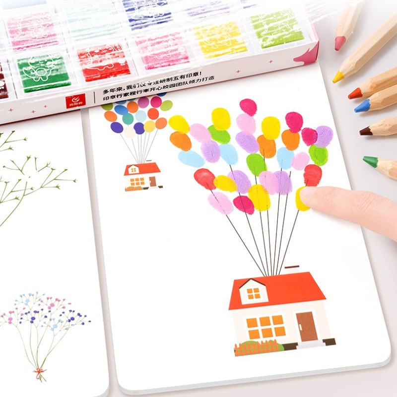 

Finger Painting Drawing Toys for Kids Creativity Coloring Books Montessori Learning Education Doodle Book Handmade Drawing Toys