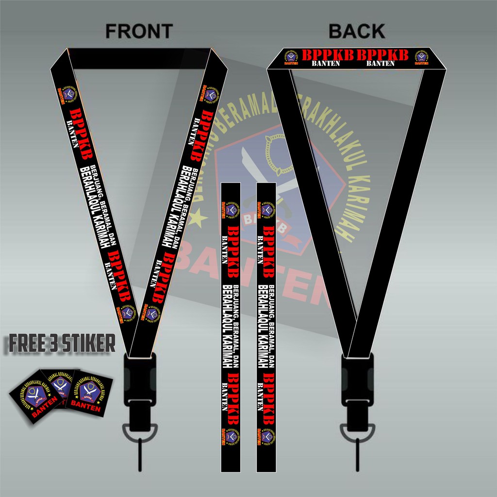 

tali ID card lanyard BPPKB BANTEN gratis STIKER ormas 1