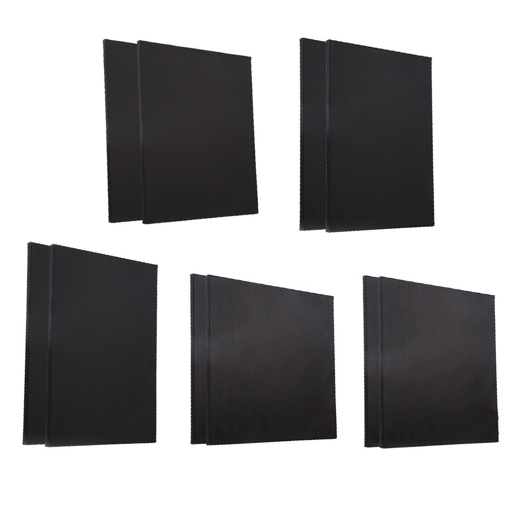 

2x Stretched Black Canvas Art Supplies Art Boards Artist Canvas Black Canvas for Oil Painting Tempera Crafting Watercolor Paints