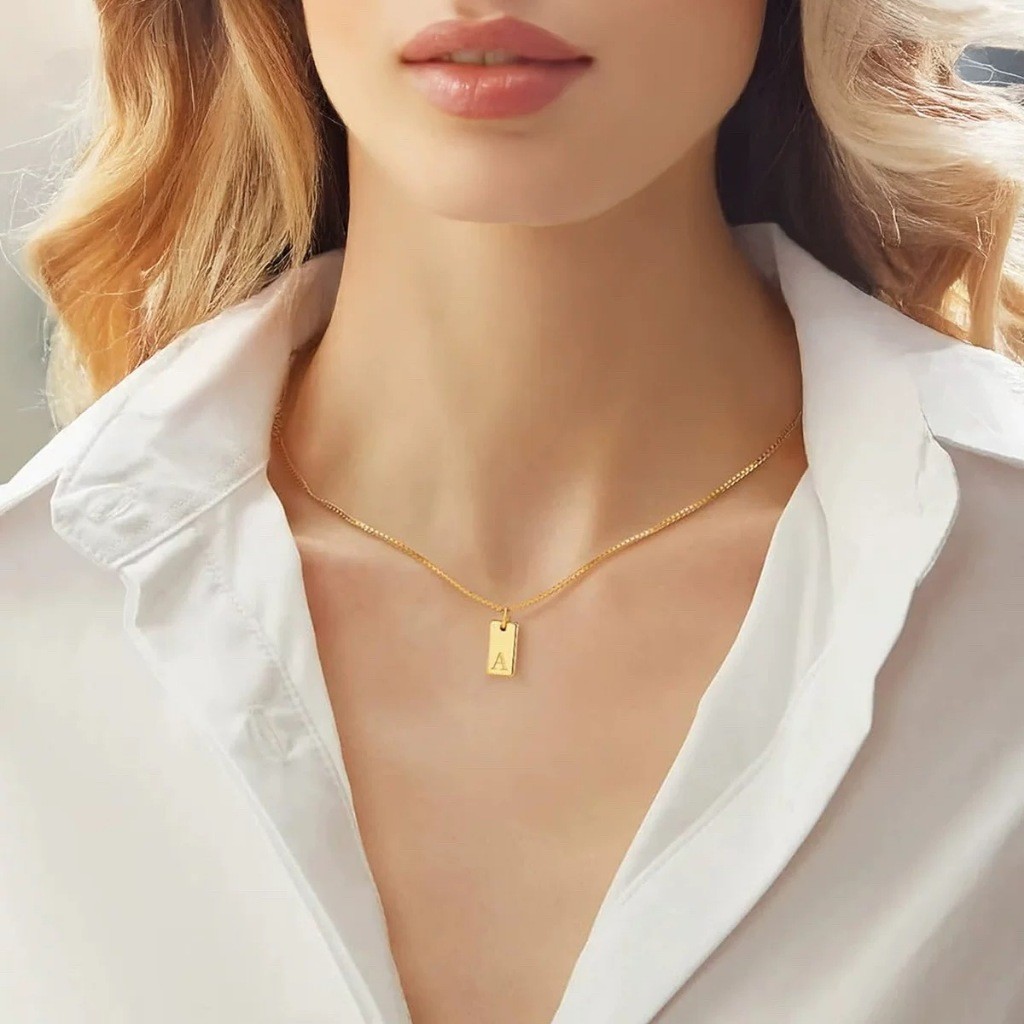 Kalung Simple Bandul Chips Huruf 𝙎𝙊𝙎 1252