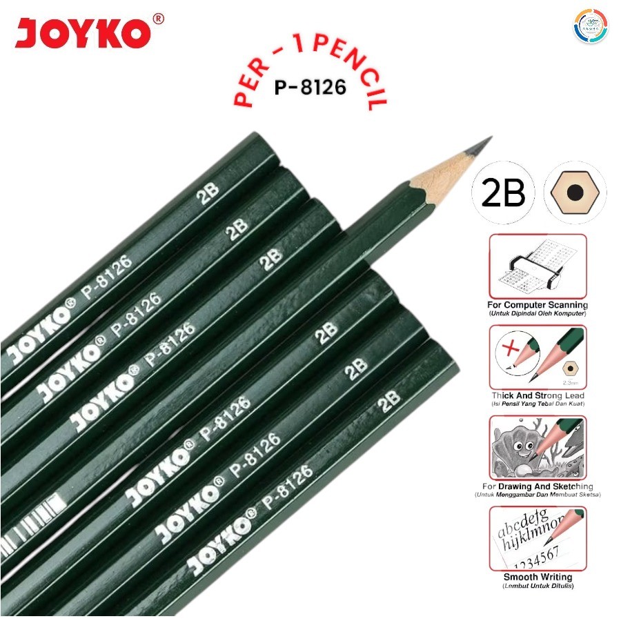 

Joyko Pensil Tulis P-8126 2B [Per Pcs]