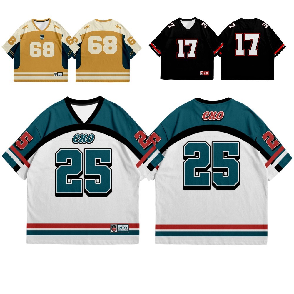 Baju Jersey number series  / rugby / hockey / streetwear / jersey music / casual