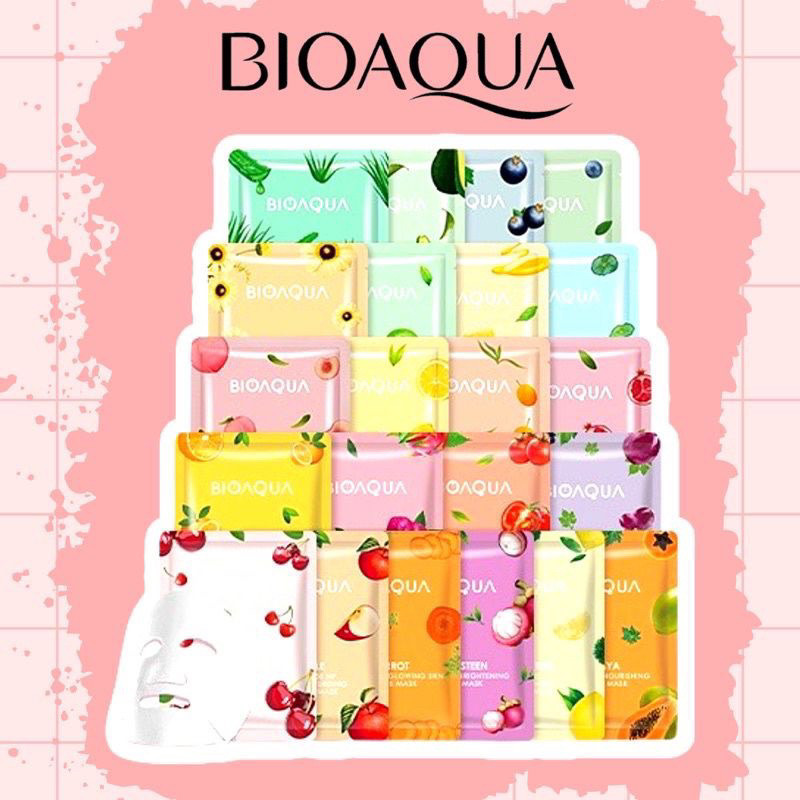 (GTT) Masker Wajah Bioaqua Sheet Mask BPOM Masker Topeng Bioaqua /masker bioqua / masker wajah BIOAQ