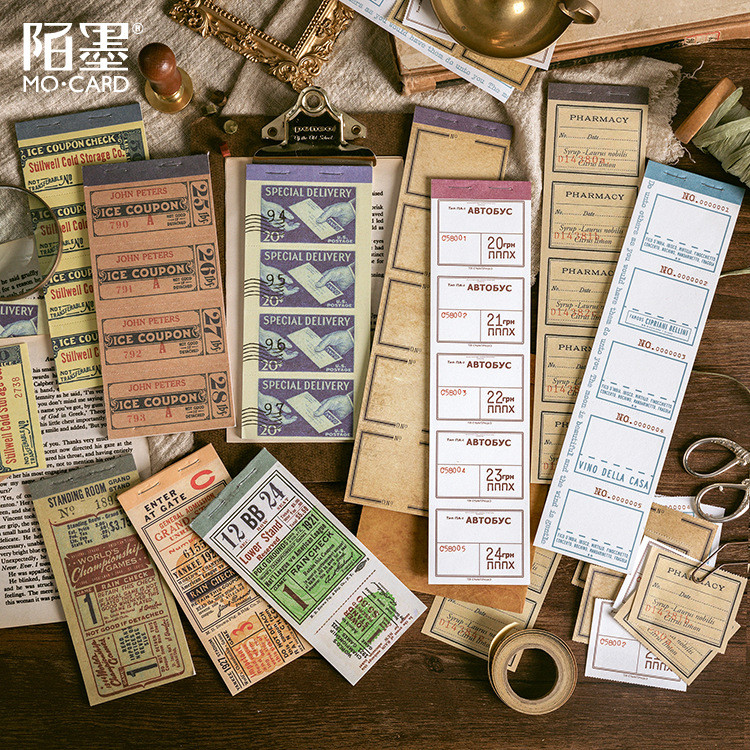 

1set/1lot Memo Pads Material Paper Antique notes Vintage Junk Journal Scrapbooking Cards Retro Background Decoration Paper
