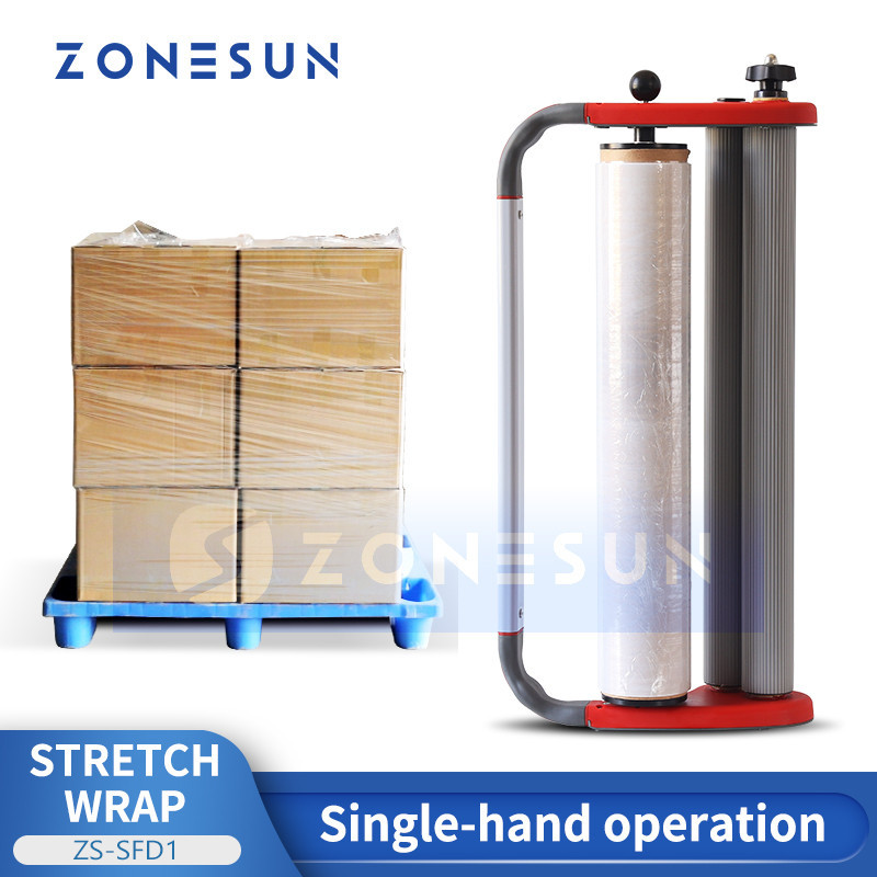 

SPECIAL PRICE ZONESUN Handheld Stretch Film Dispenser Stretch Film Wrapper Stretch Wrap Machine Pallet Wrap Machine ZS-SFD1