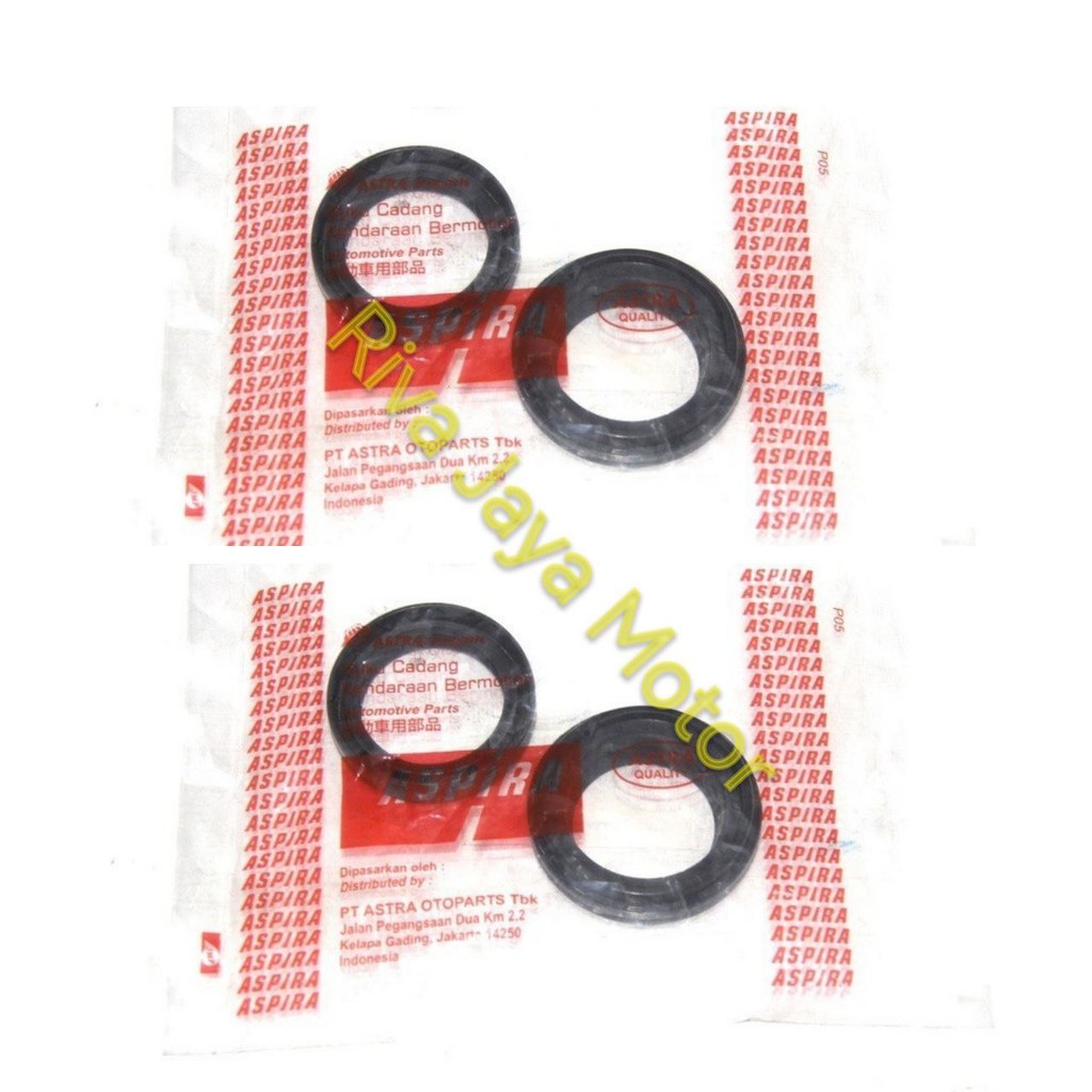 2 Set Seal Sil Shock + Bottom Sok Shok  Depan Vixion Scorpio R15 Vixion Lama New Nvl Nva Ukuran 33-4