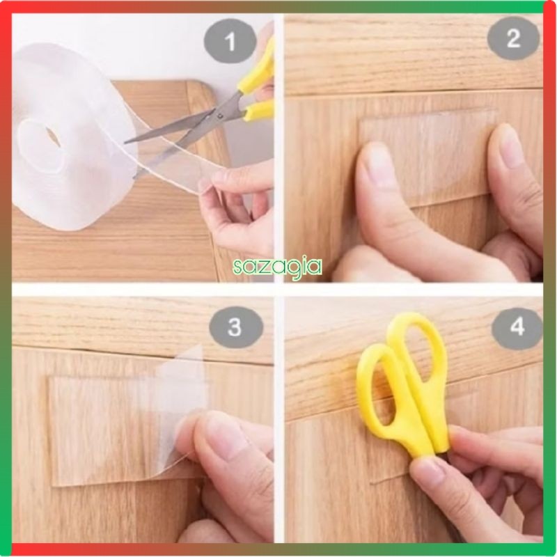 

(SG) Double Tape Isolasi Lakban Solatip Bening 1 Meter