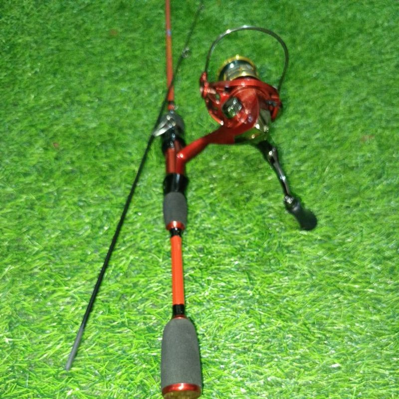 satu set joran Zorro chunin solid carbon 180 cm reel zorro kuzuka