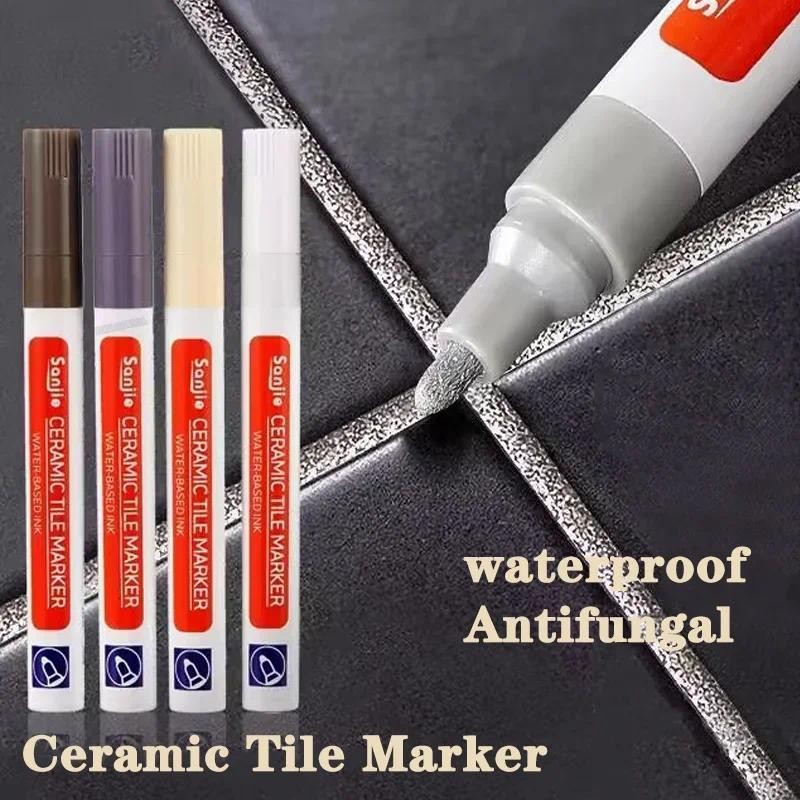 

Waterproof Tile Marker Grout Pen Wall Seam for Floor Bathroom Kitchen Toilet Wall Seam Repair Black White Gold Silver Beige