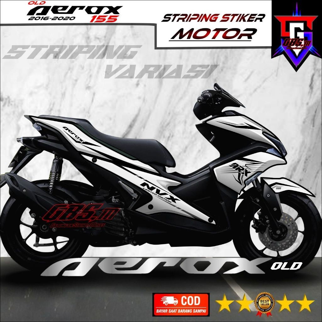 Stiker Striping Aerox 155 Striping Variasi Yamaha Aerox 155 old Stiker Striping Variasi Modifikasi