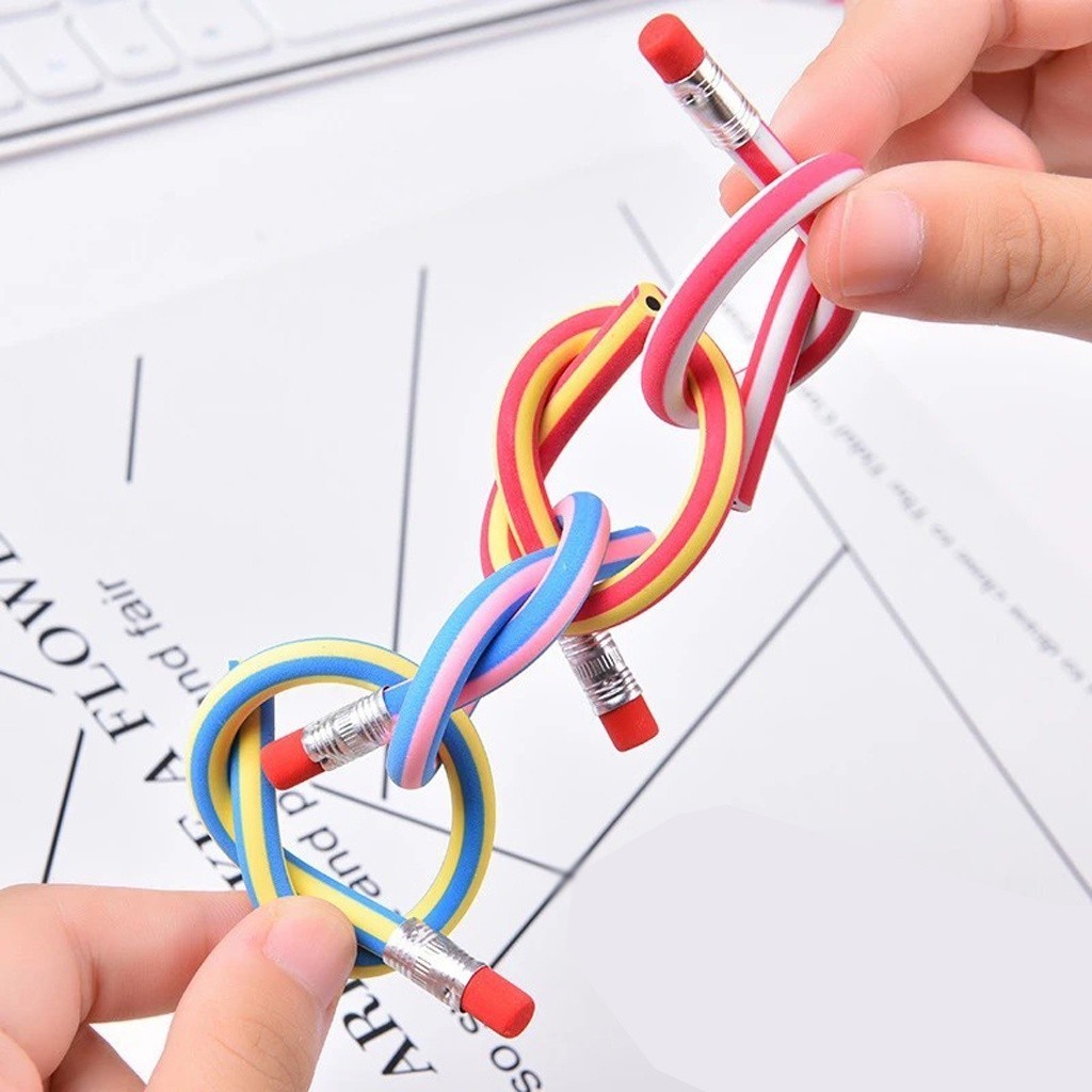 

SR Pensil Lentur Fleksibel Pensil Gulung Flexibel Pensil Sekolah Lentur Unik Lucu Alat Tulis Sekolah Anak Pencil Karet Inul Dapat Digulung ditekuk S069