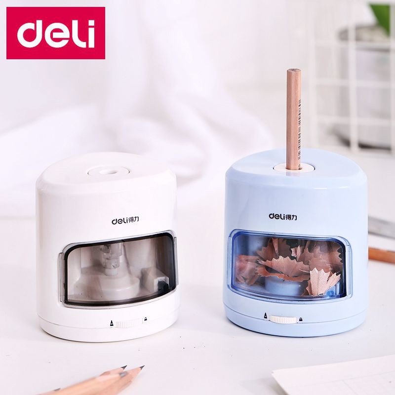 

Deli 0502 electronic pencil sharpener Student Child pencil sharpner 2 colors automatic pencil sharpener w/ fixture to table