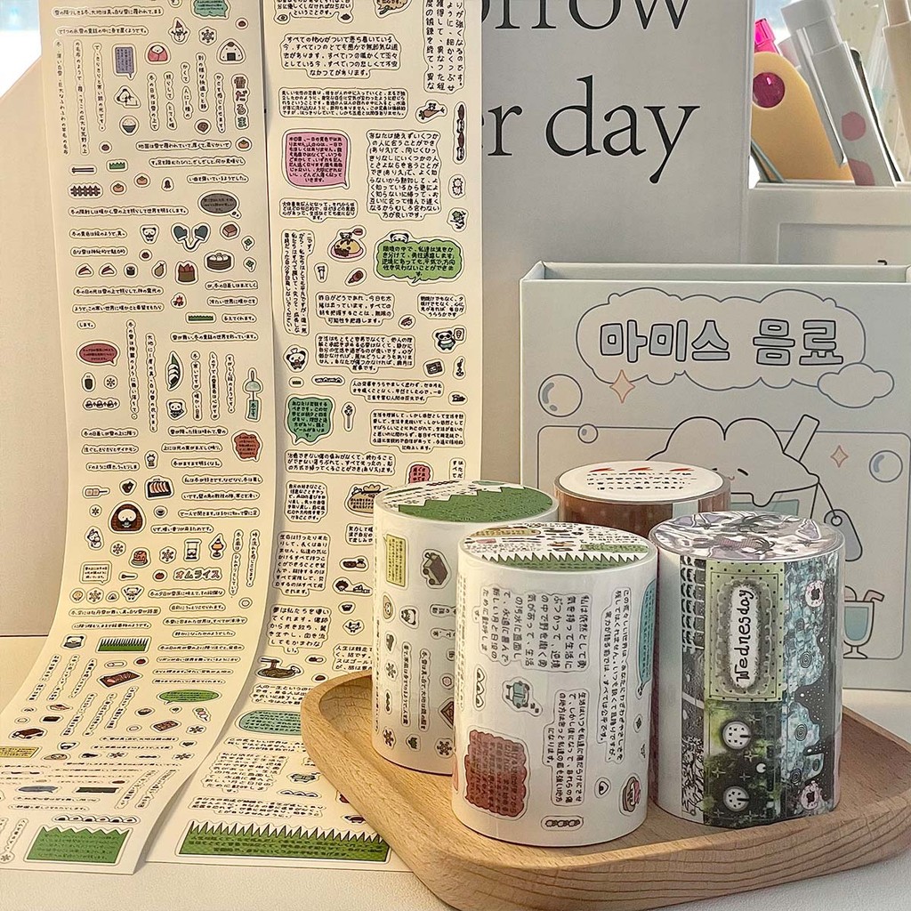 

Versatile Alphabet Stickers Aesthetic Scrapbook Sticker Tapes Journal Collage Japanese Kawaii Decor Supplies