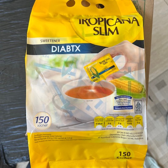 

TROPICANA SLIM DIABTX 150x SACHET Diabetix Gula Diabetes Diet Kemasan Besar isi 150 Harga Lebih Ekonomis