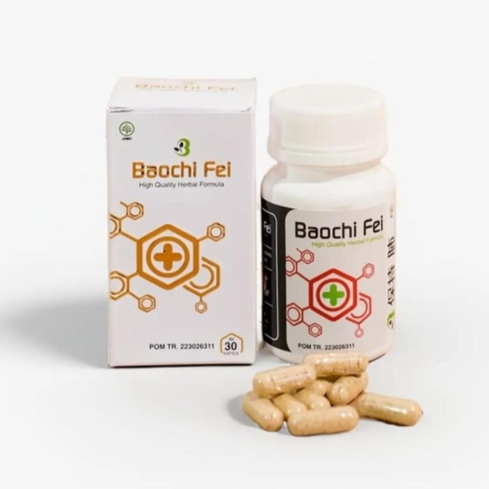 Baochi fei Obat Bronkitis Batuk TBC Dan Paru Paru 30 Kapsul Baochi fei Obat Herbal Paru Paru Baochi 