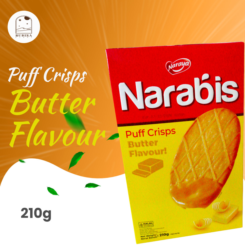 

Naraya - Narabis Puff Crisps 210g (Butter - Dark Chocolate - Coconut Latte) Flavour
