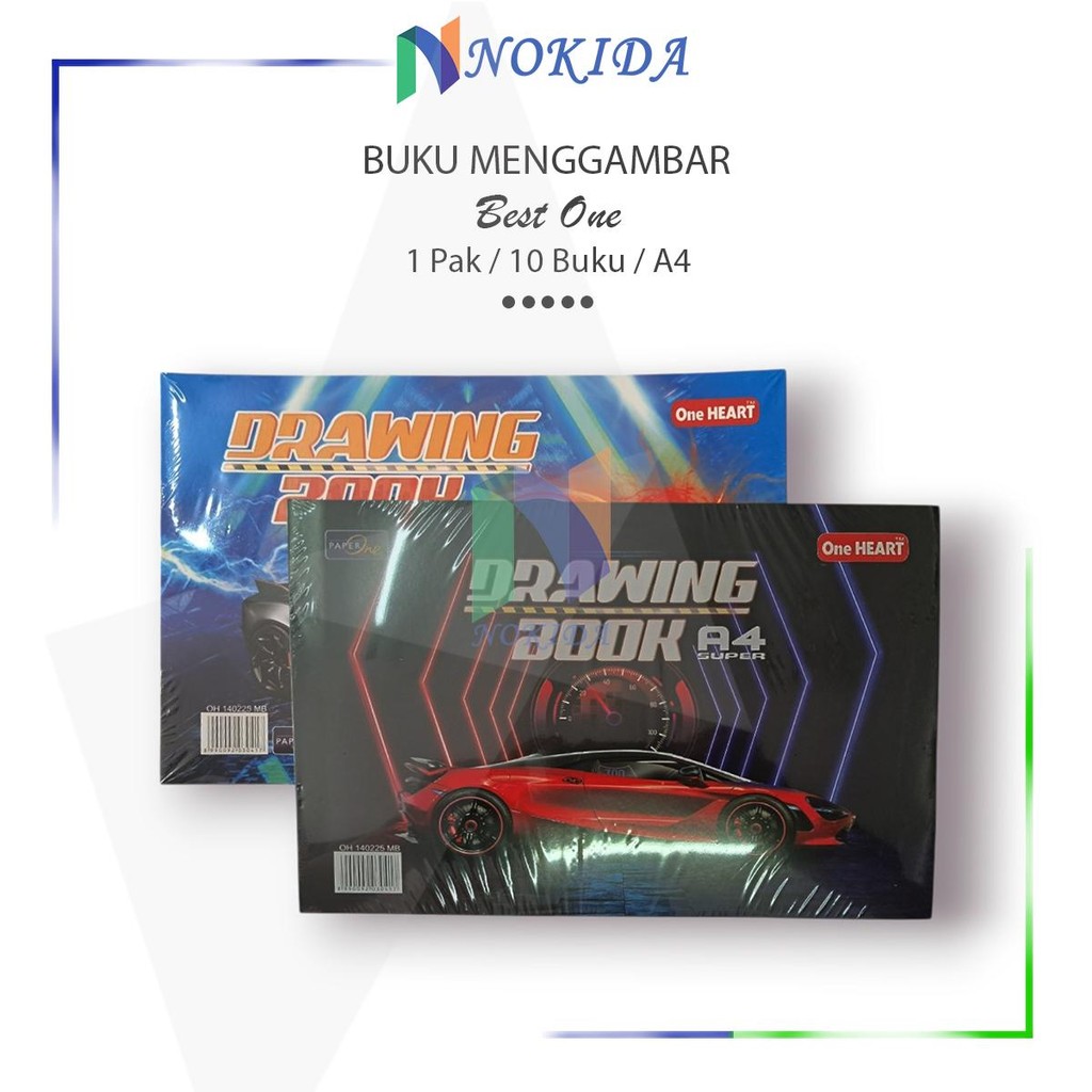 

Nokida Buku Menggambar A4 Best One [1 Pak/10 Buku] / Drawing Book 1 Pack / Perlengkapan Sekolah Alat Tulis Melukis Menggambar Desain