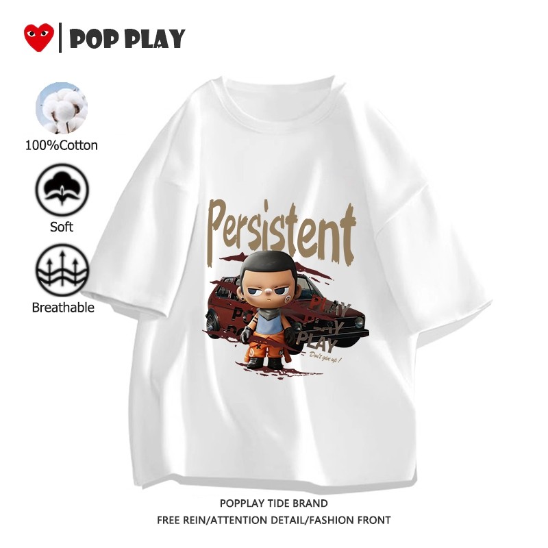 baju kaos Popmart Kupo ukuran extra besar kaos pria dewasa kaos wanita lengan pendek nyaman dipakai 