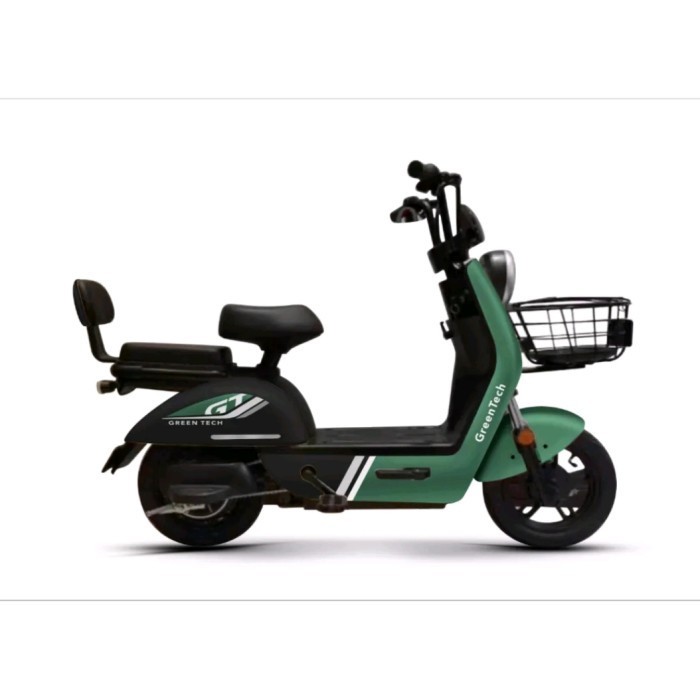Sepeda Motor Listrik GreenTech Dewasa Premium Berkualitas - Black Green