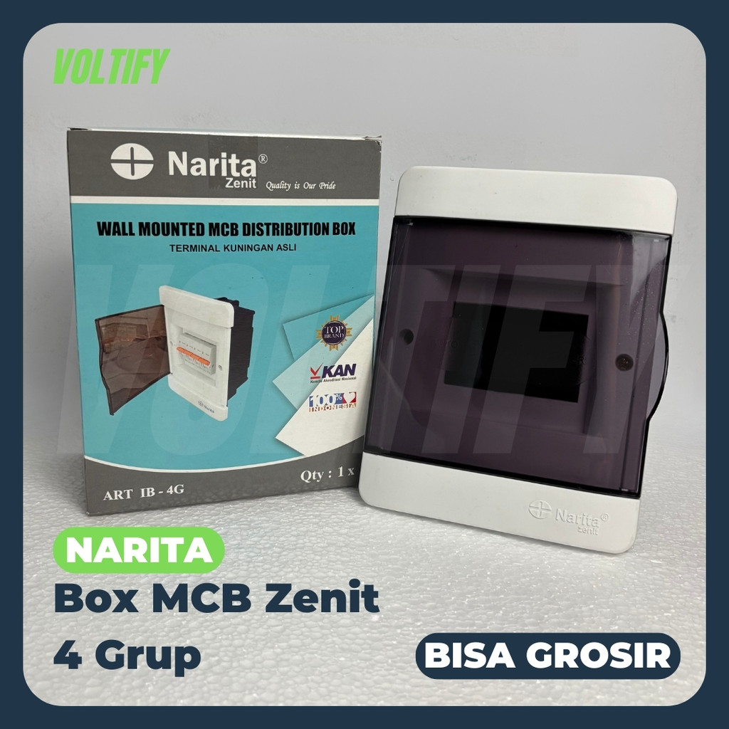 (Voltify) Box MCB 4 Grup IB Narita Zenit  Inbow Tanam Panel Listrik