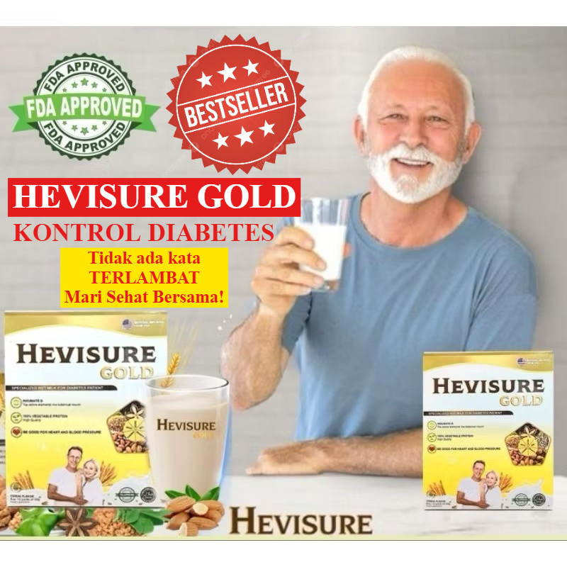

HEVISURE GOLD Susu Diabetes Kencing Manis Insulin Pankreas 12 Sachet