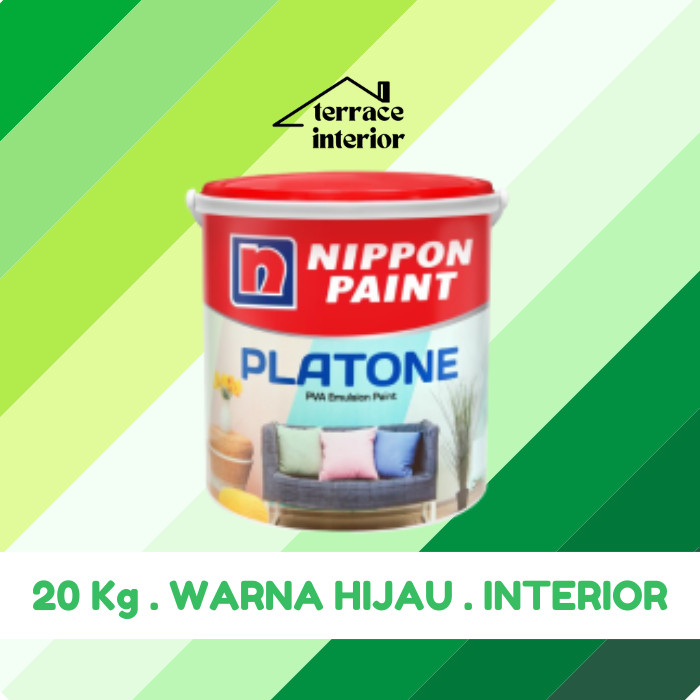 Cat Tembok Interior Nippon Paint Platone Warna Hijau 20 KG