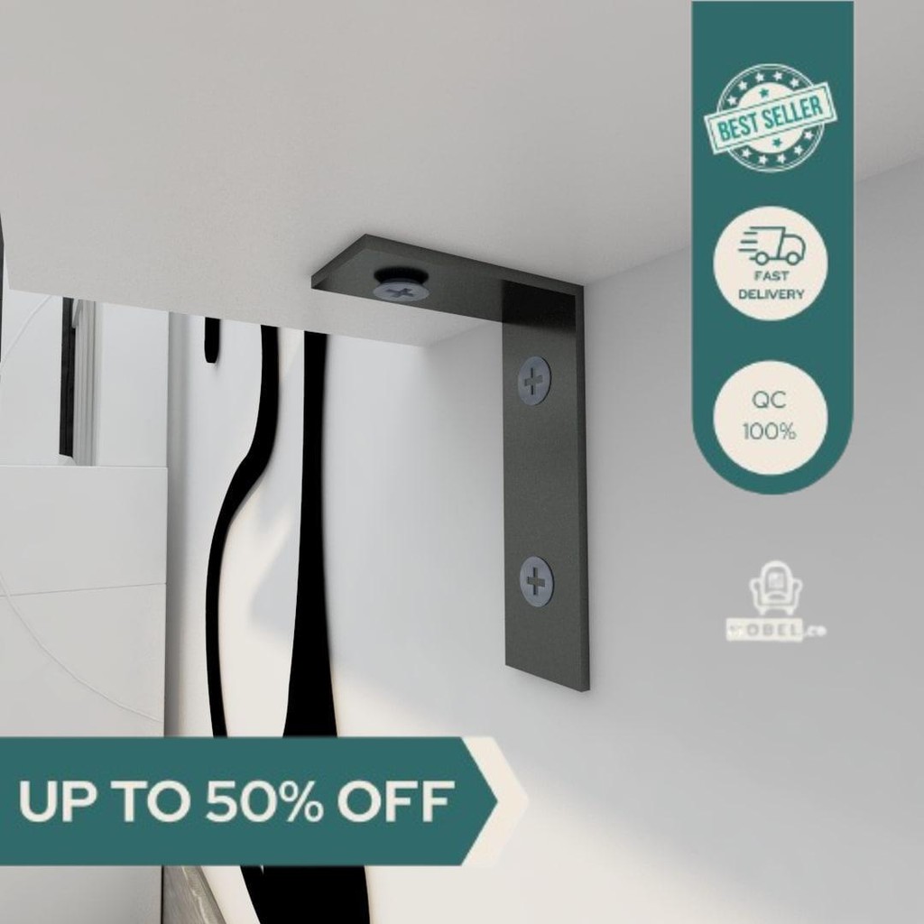 Rak Besi Siku Rak Dinding Minimalis Gantung Tempel Minimalis