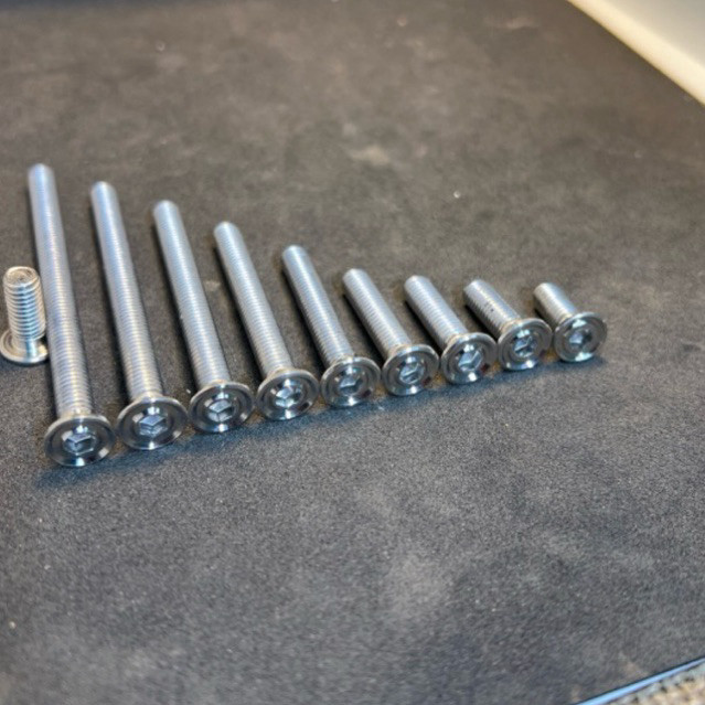 Baut 10 L steanlis slim m6 spiral model GARIS 1 simpel baut L stenlis slim panjang 1.5 cm - 8cm