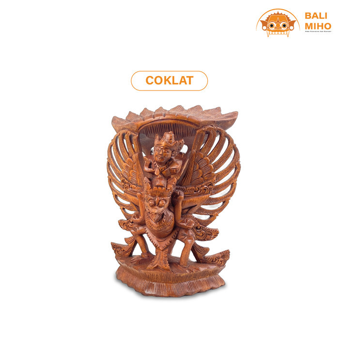 Patung Garuda Wisnu Kencana Bali/Patung Burung Garuda/Garuda Kayu - Coklat