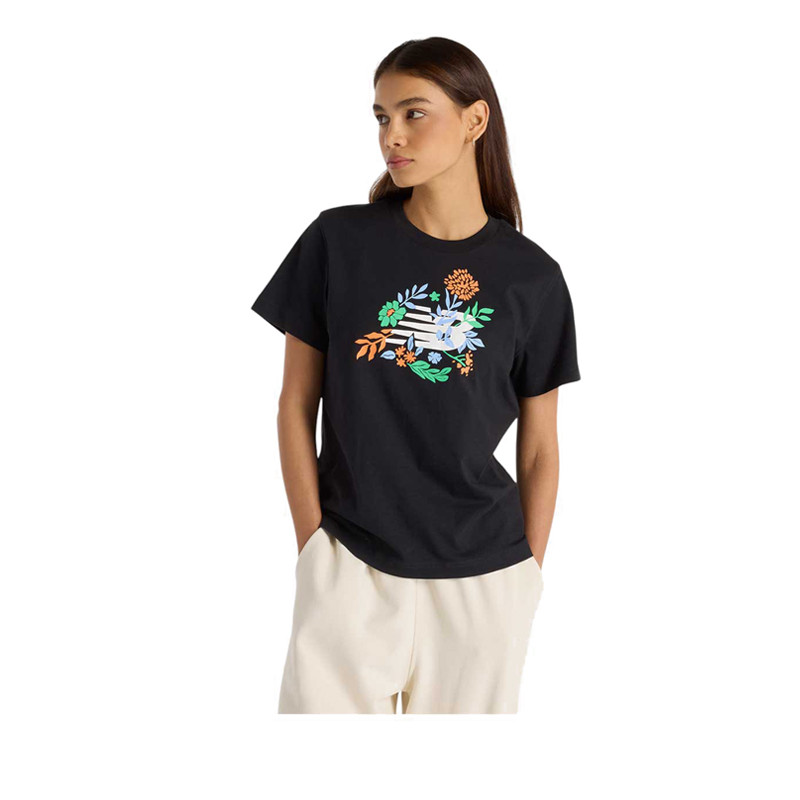 New Balance Flower Graphic Women's T-Shirt - Black