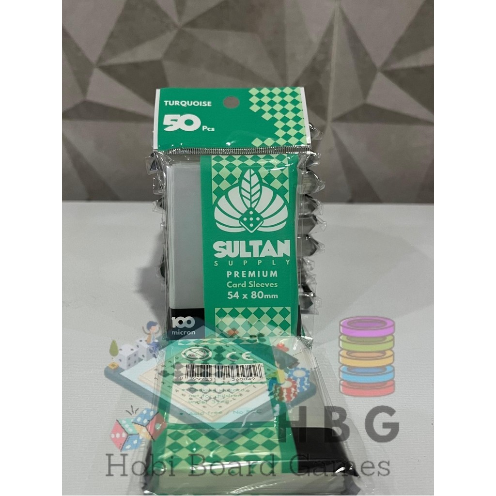 

Sultan Supply 100 Micron 54x80mm Premium Card sleeves (Turquoise) 50Pcs